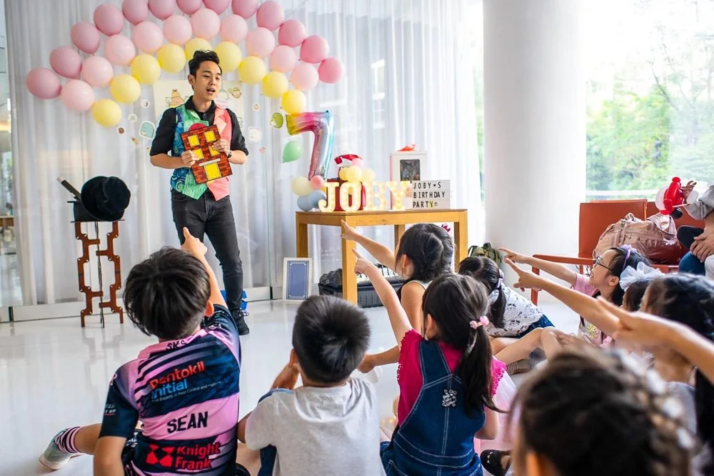 生日派對魔術表演現場